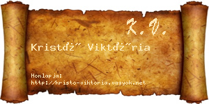 Kristó Viktória névjegykártya
