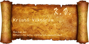 Kristó Viktória névjegykártya